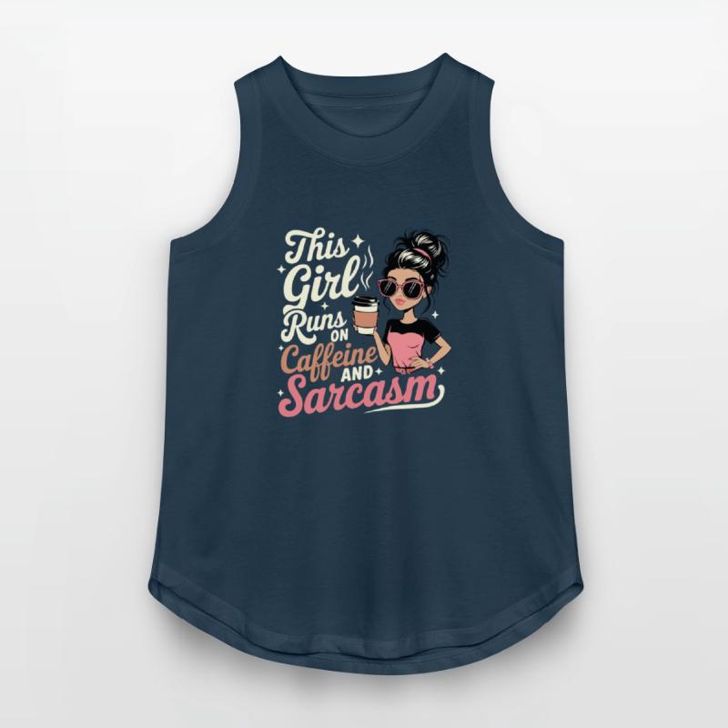 Caffeine Sarcasm Girl Graphic Design