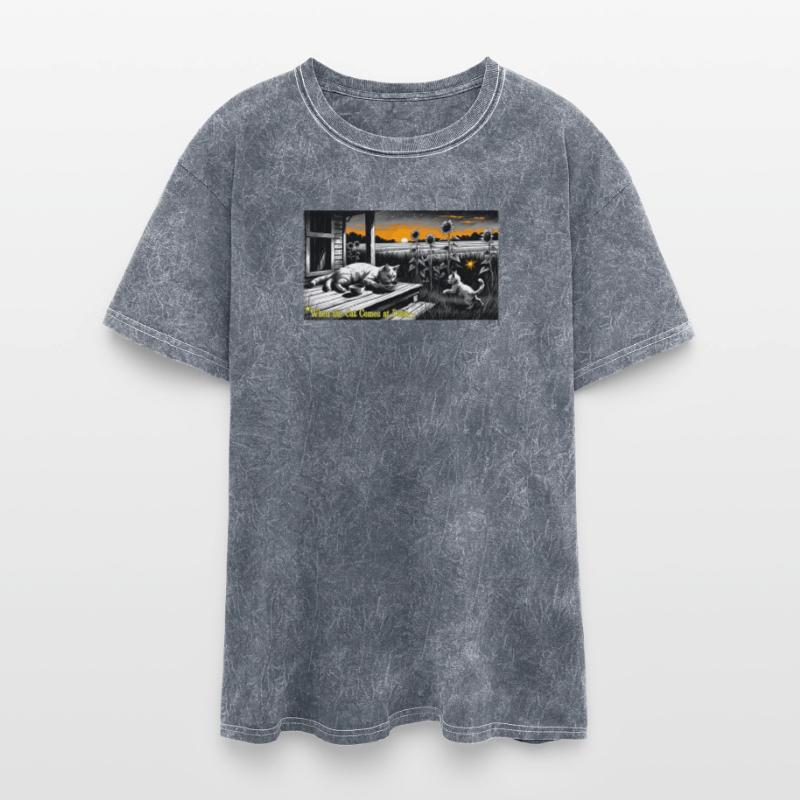 Cats at Dusk Sunset Scene