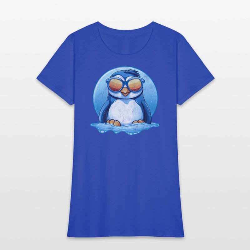 Cool Penguin With Shades Vintage Style