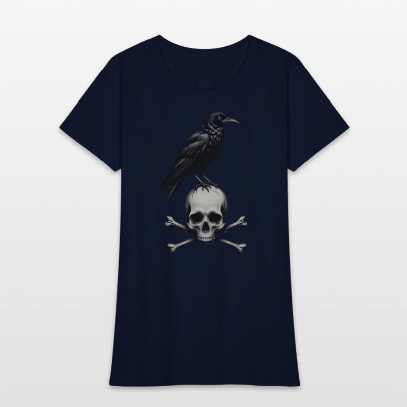 Crow on Skull – Gothic Dark Art