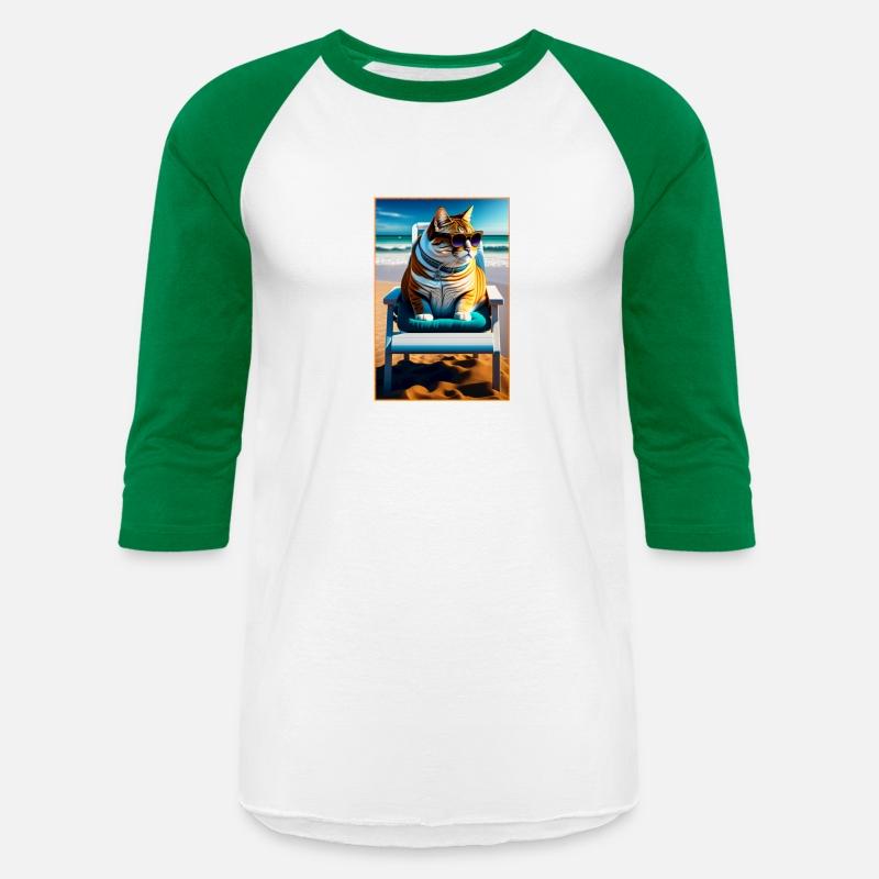 Cute Cat On The Beach Funny Cat Lover