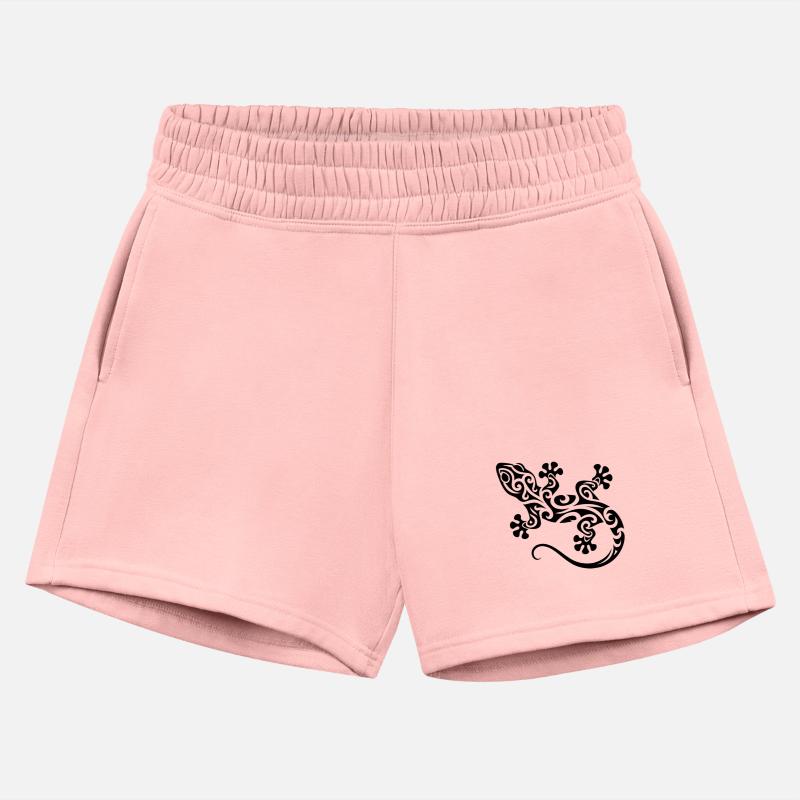 Cute Gecko In Tribal Tattoo Ink Style