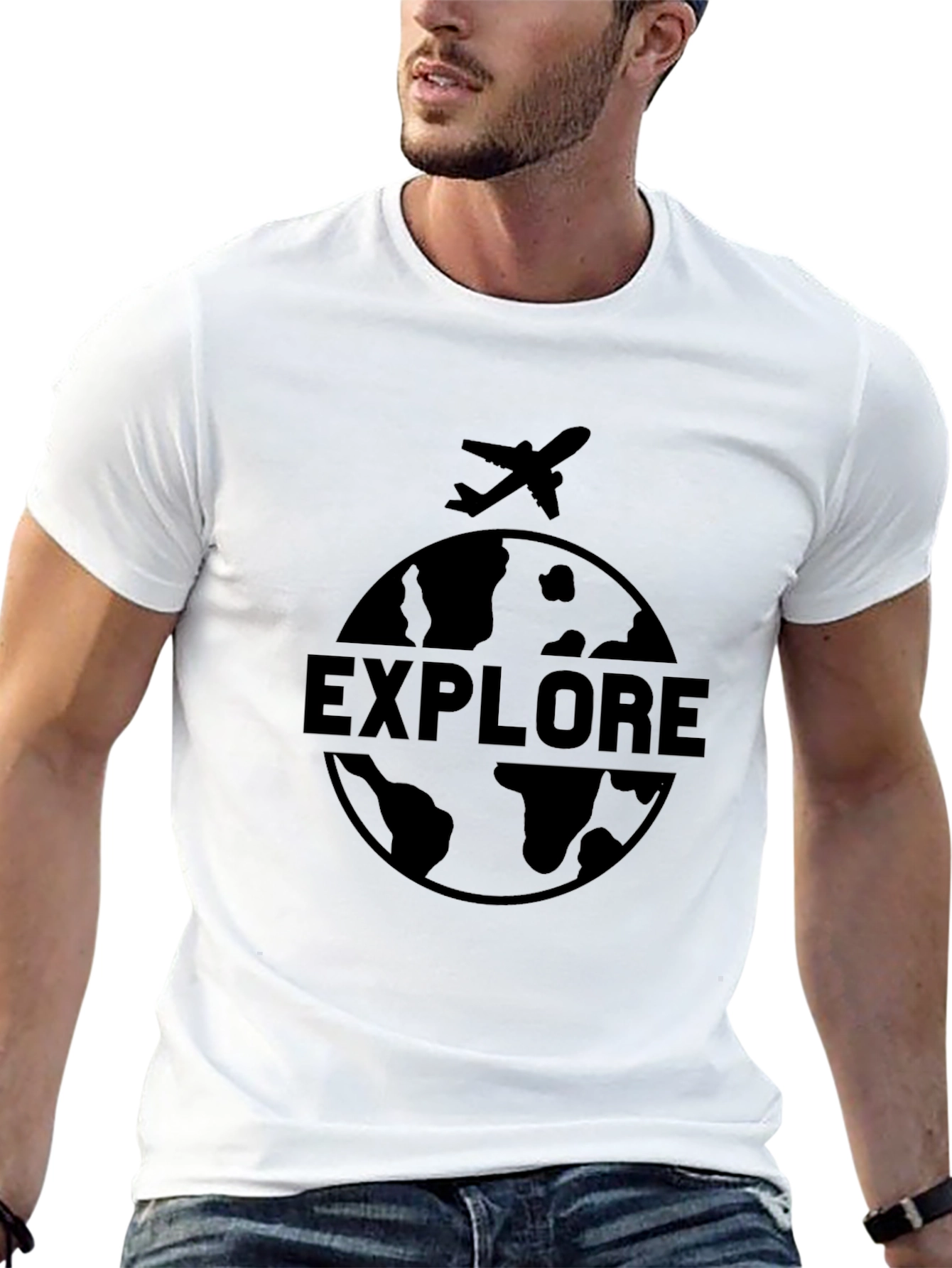 Explore Globe Graphic Tee - Black