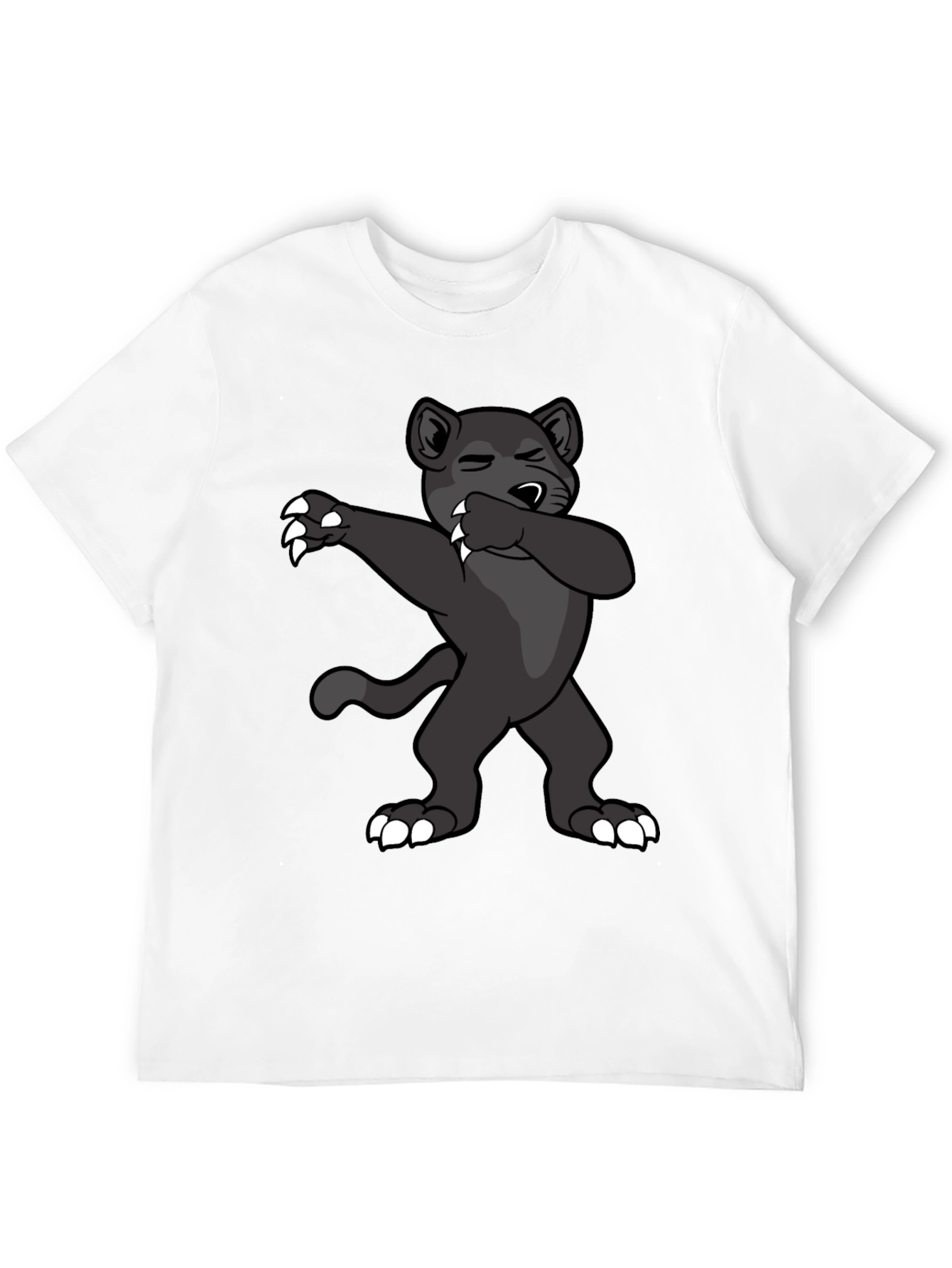 Dabbing Panther Graphic Tee - Mens Black T-Shirt
