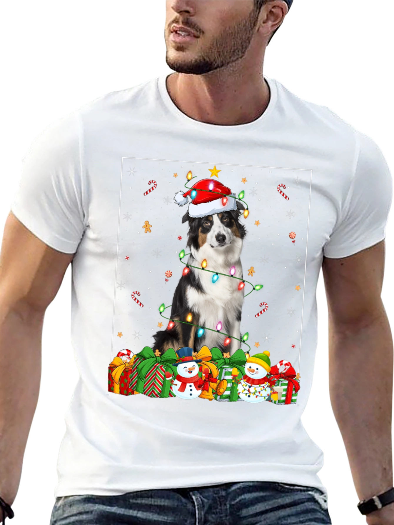 Festive Dog Christmas T-Shirt
