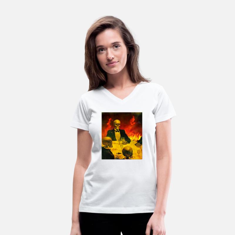 Demon Father Hell Party Funny Skeleton Retro Fire