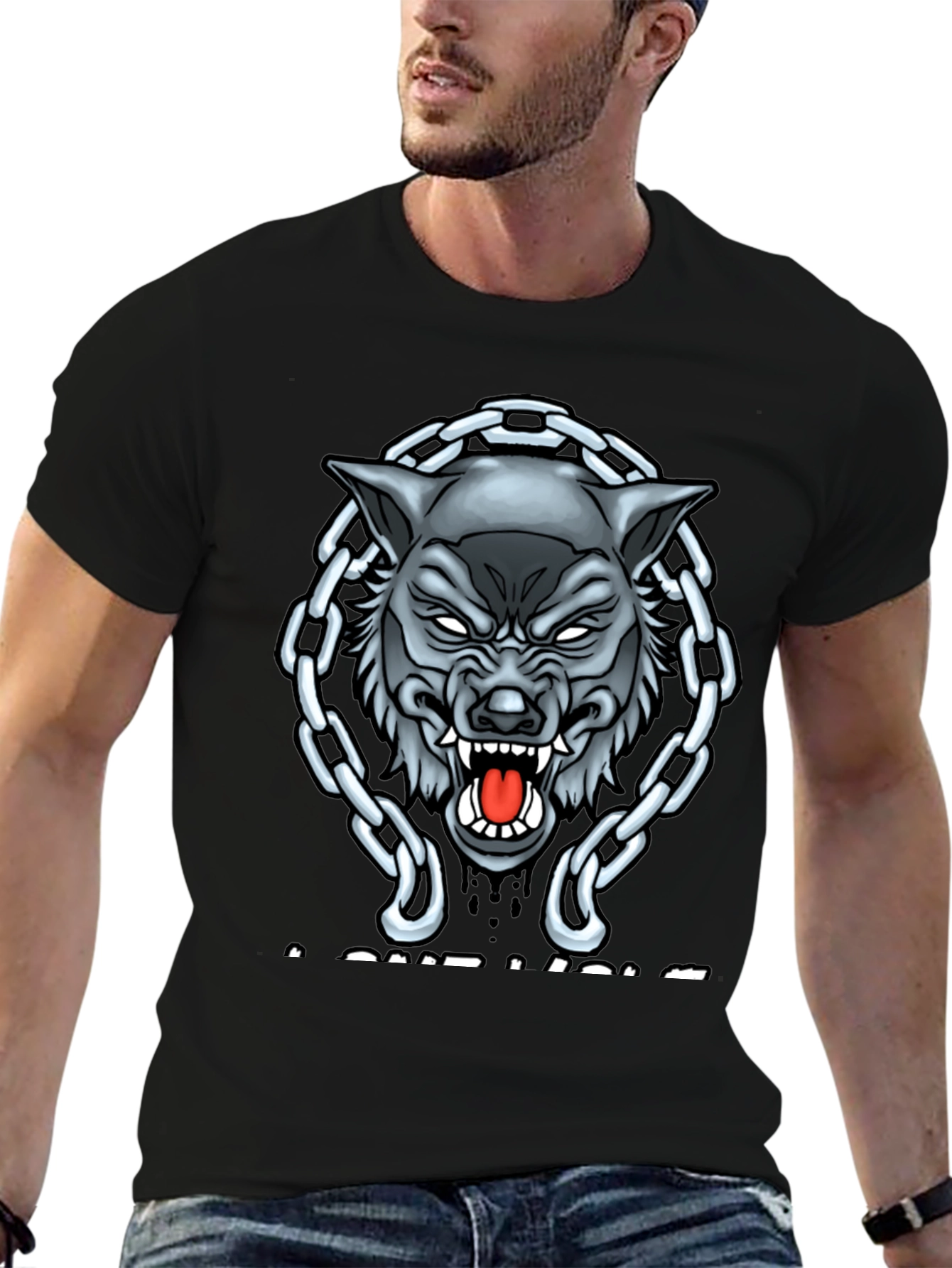Lone Wolf Graphic Tee - Chain Design