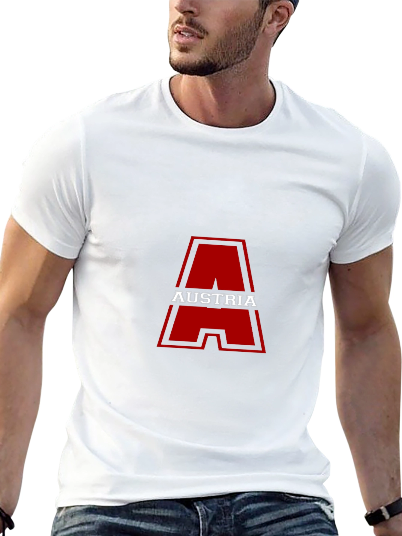 Austria Graphic Tee - Bold Letter A Design