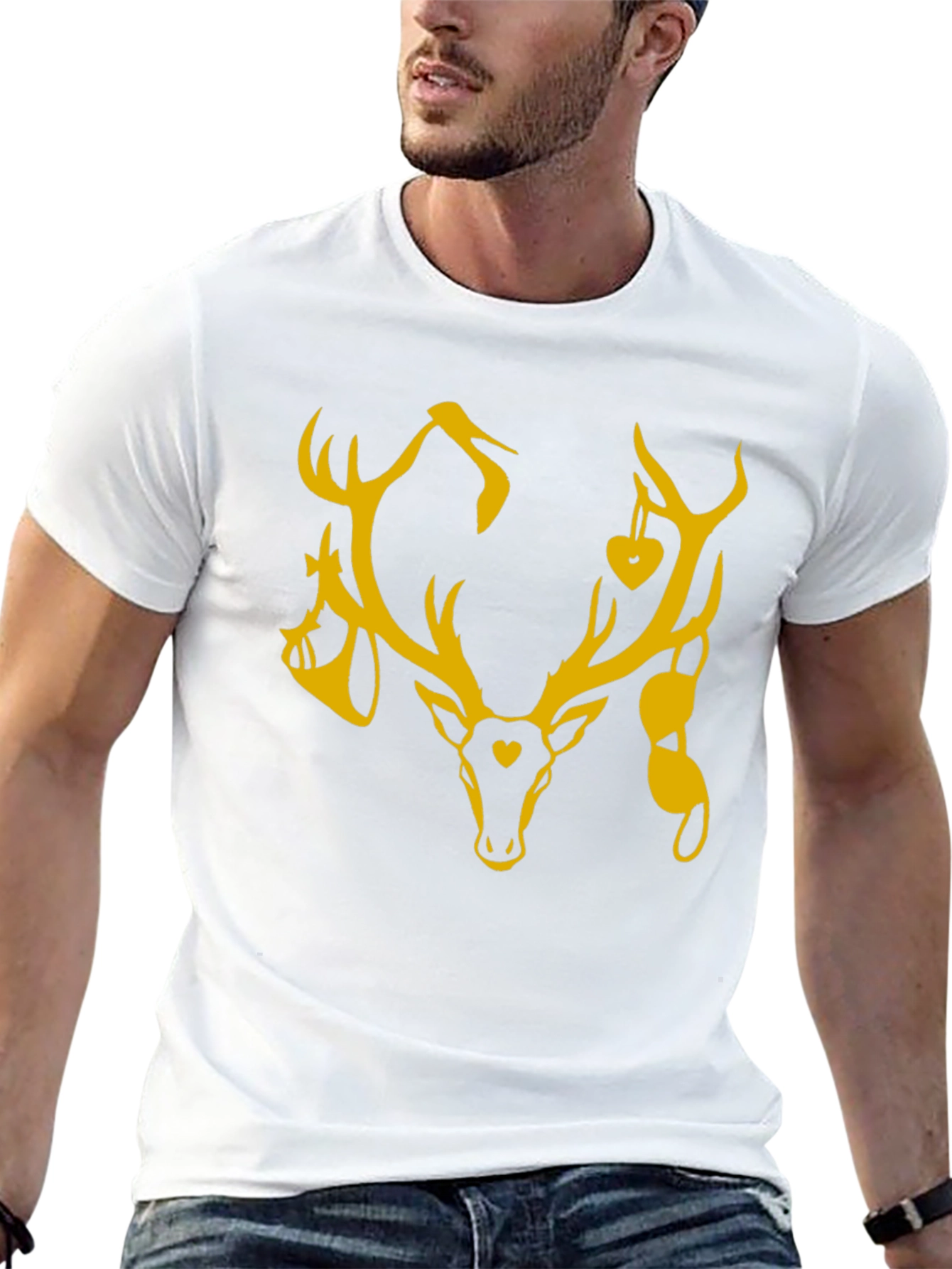 Deer & Lingerie Graphic Tee - Novelty Shirt