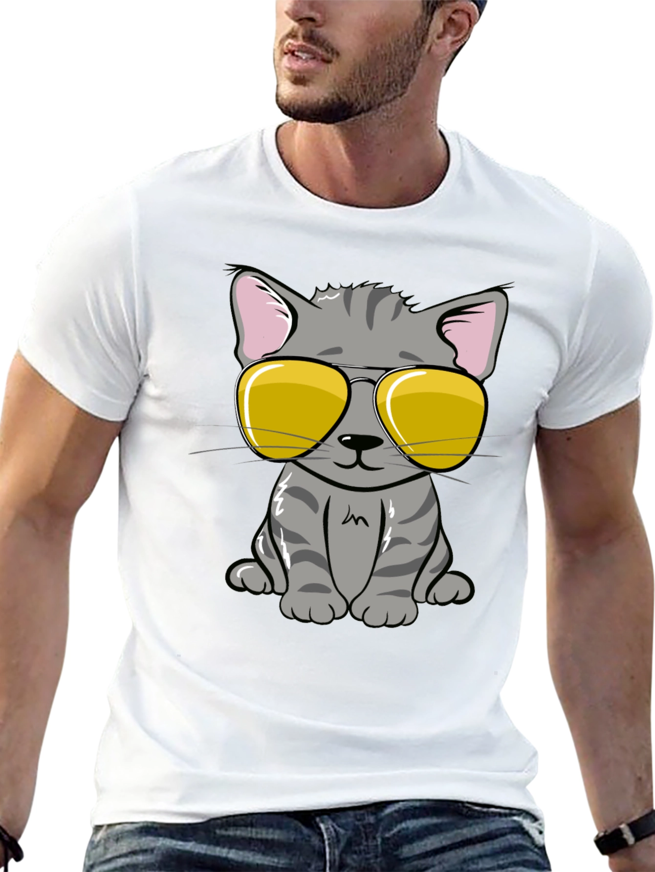 Cool Cat T-Shirt - Stylish Graphic Tee