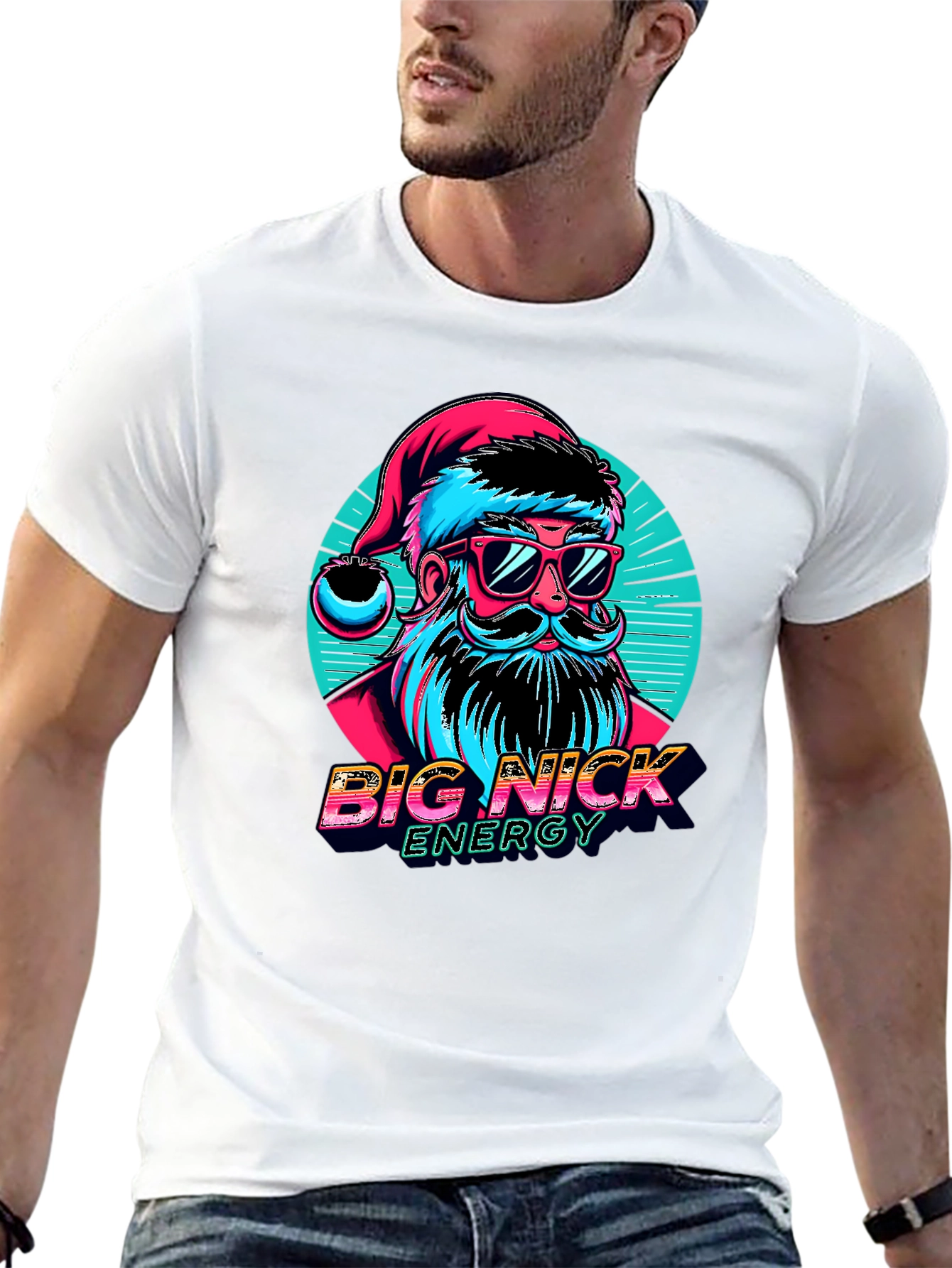 Big Nick Energy Santa Graphic T-Shirt