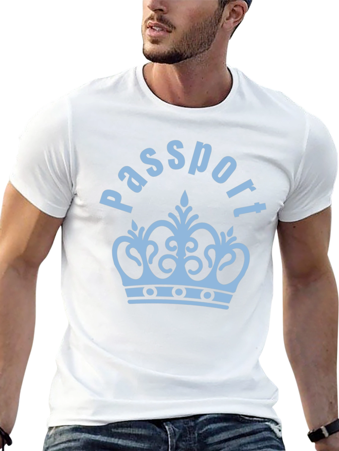 Passport Crown Graphic Tee - Travel in Style!