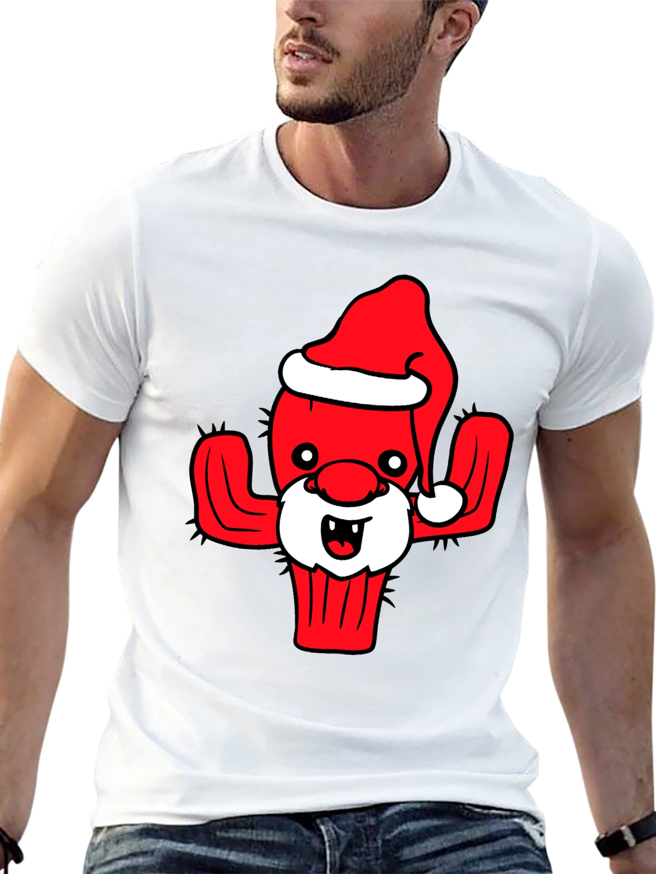 Funny Cactus Santa Christmas T-Shirt