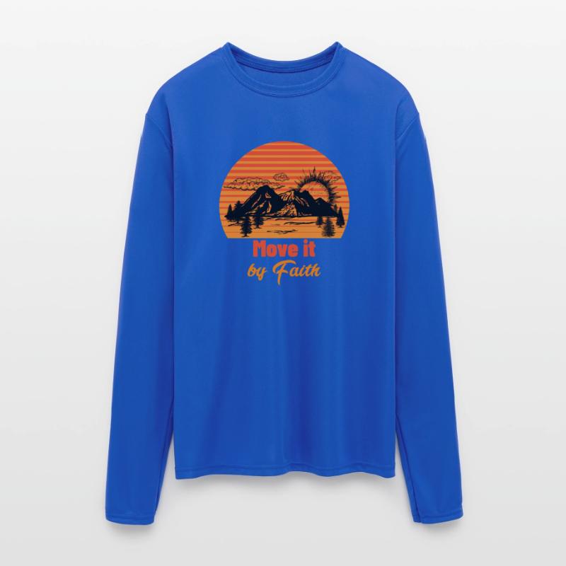 Faith Moves Mountains Retro Sunset