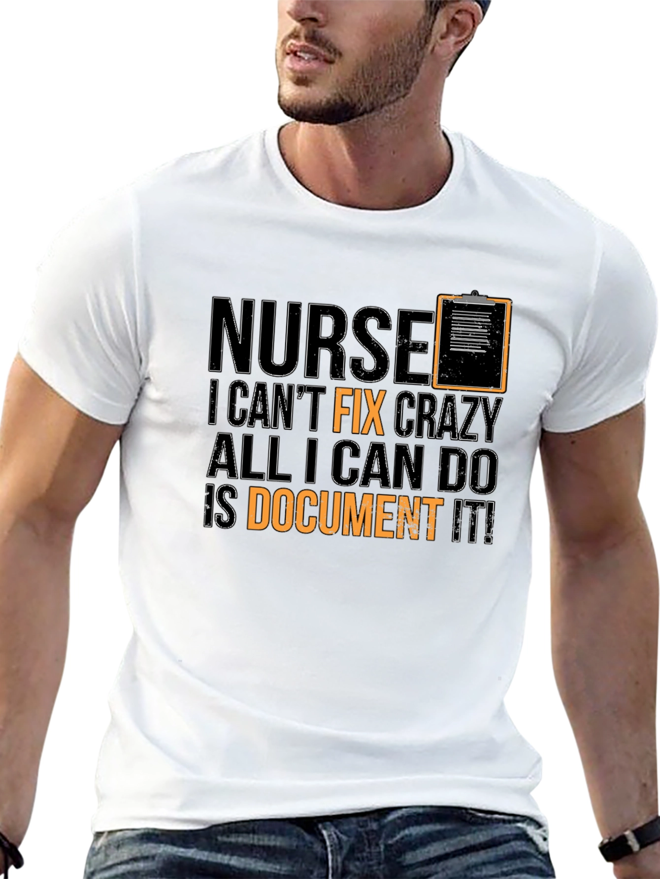 Nurse Crazy Funny Black T-Shirt