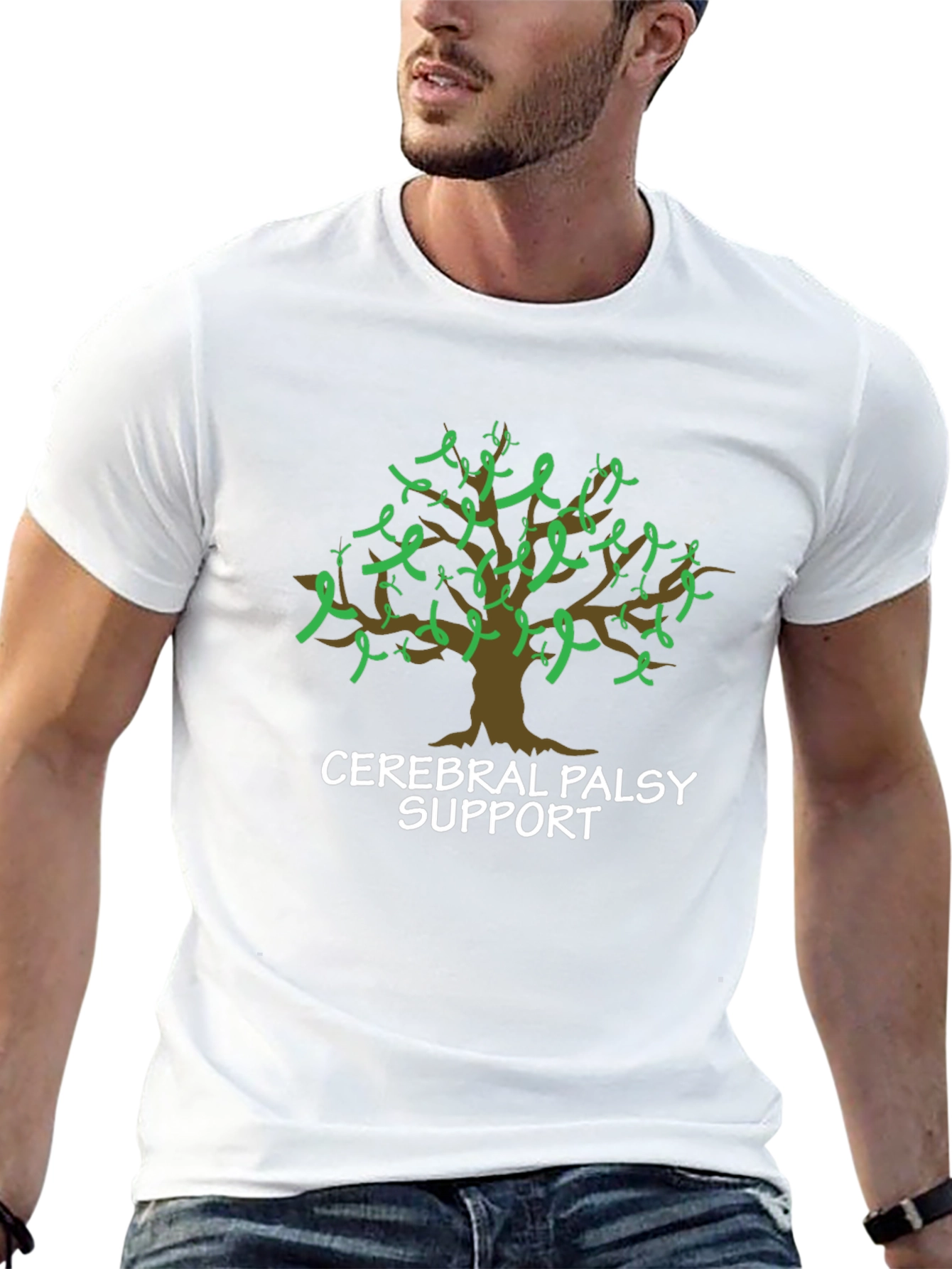 Cerebral Palsy Support Ribbon Tree T-Shirt