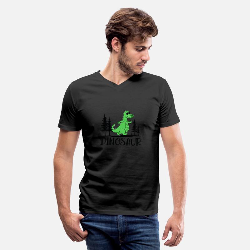 Funny dinosaur in the forest