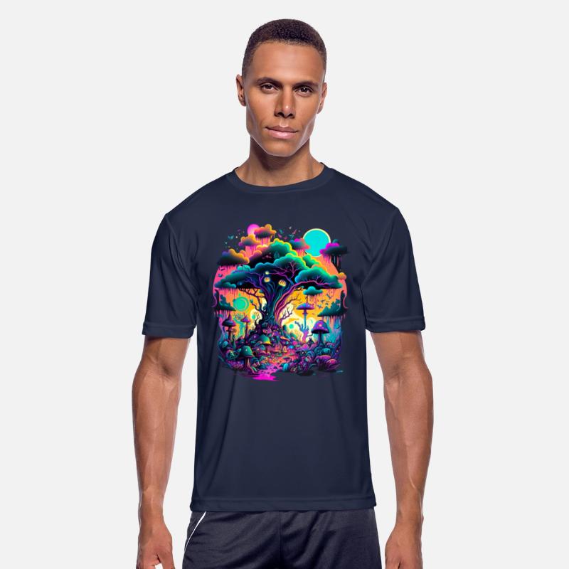 Futuristic Fantasy Mushroom Landscape Mushrooms