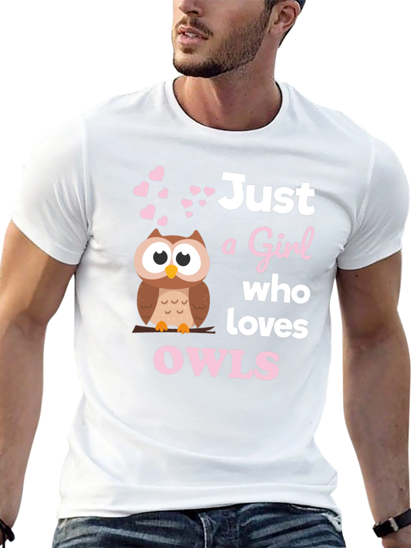 Just a Girl Who Loves Owls Graphic T-Shirt