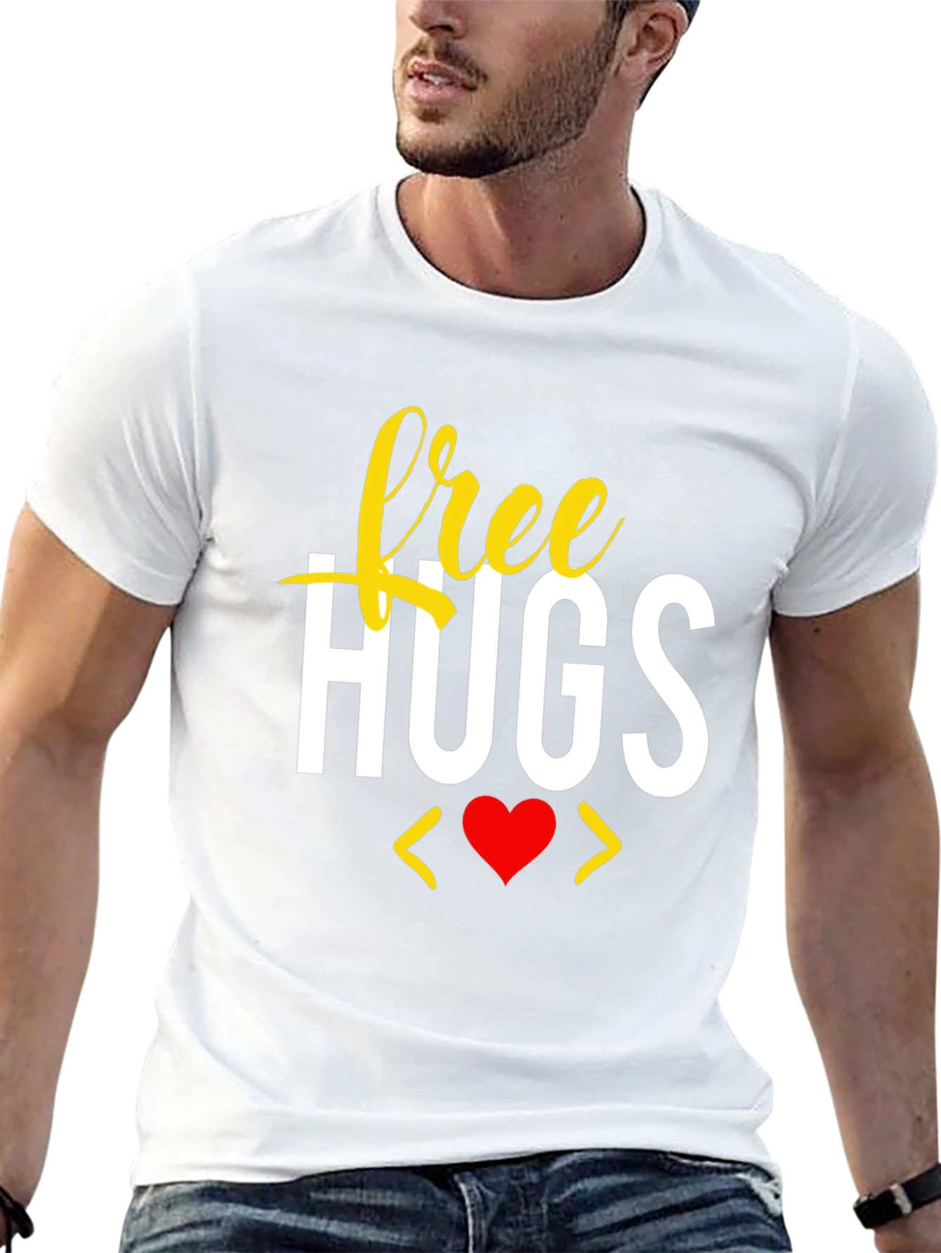 Free Hugs Graphic Tee - Soft Cotton Blend