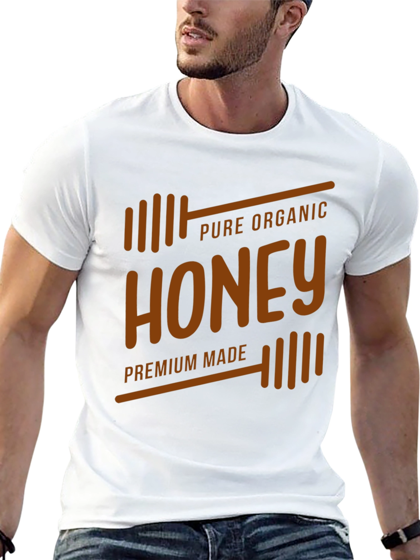 Organic Honey Graphic Tee - Premium Made