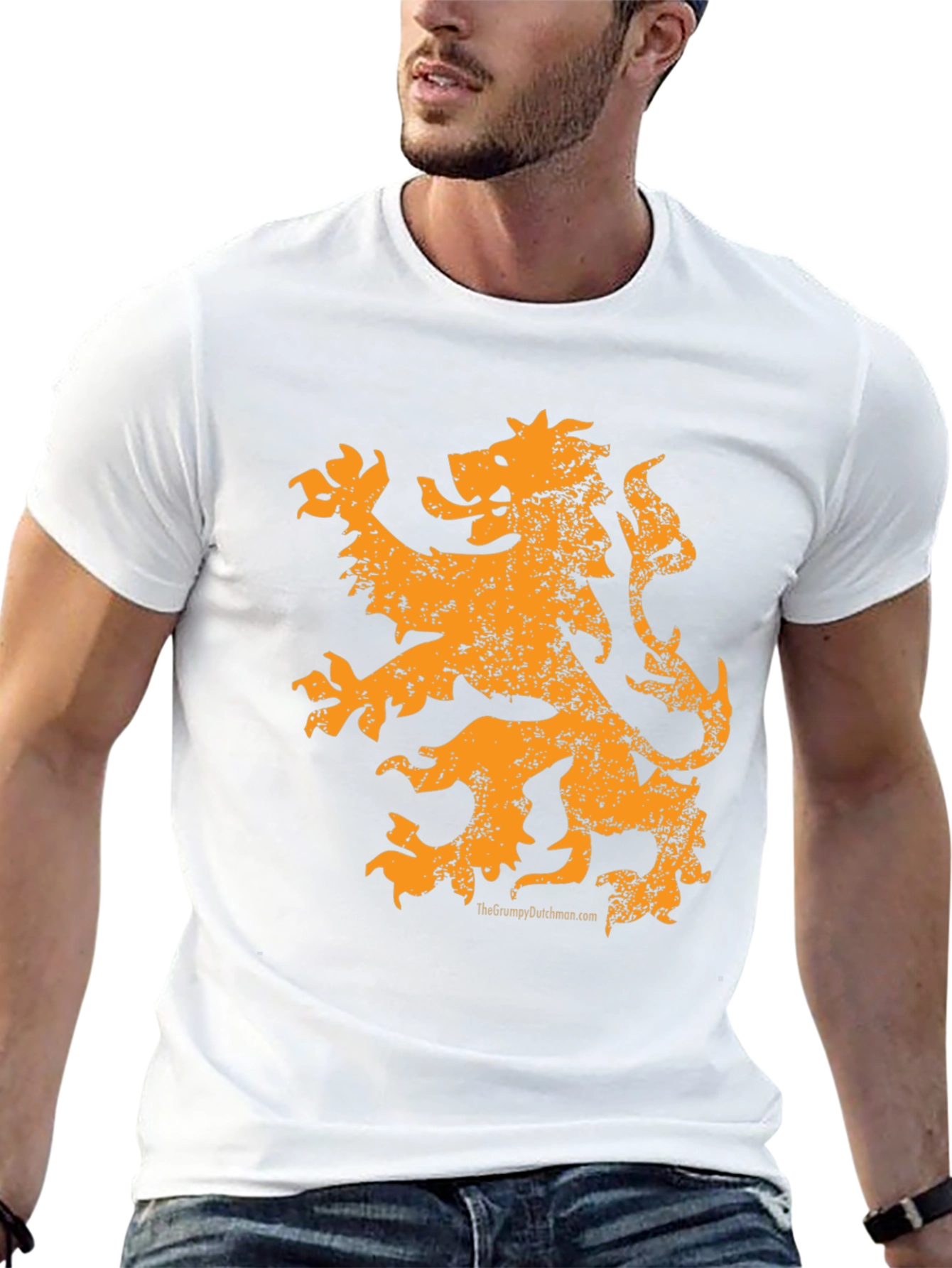 Orange Lion Graphic Tee