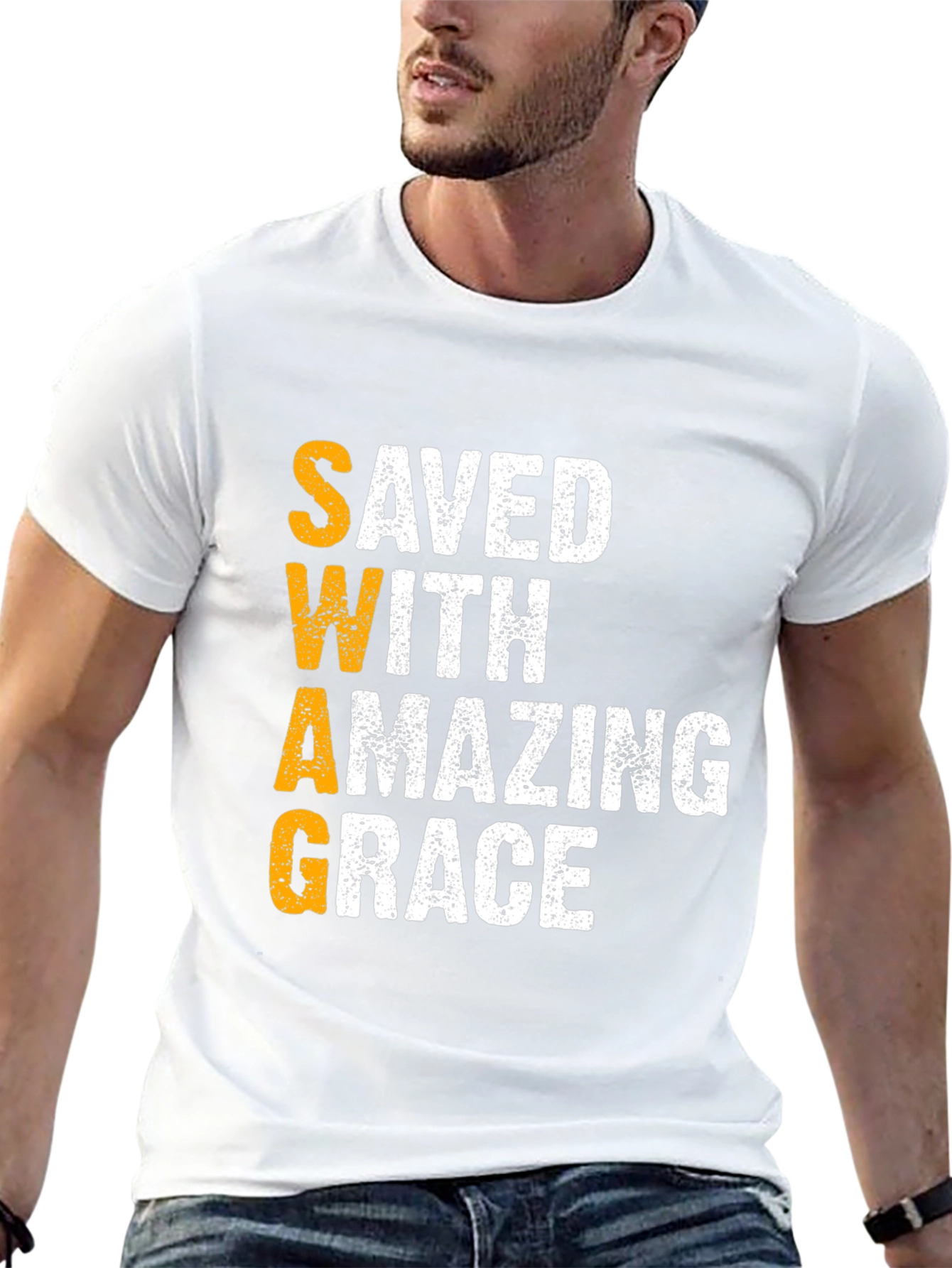 Saved With Amazing Grace Graphic Tee