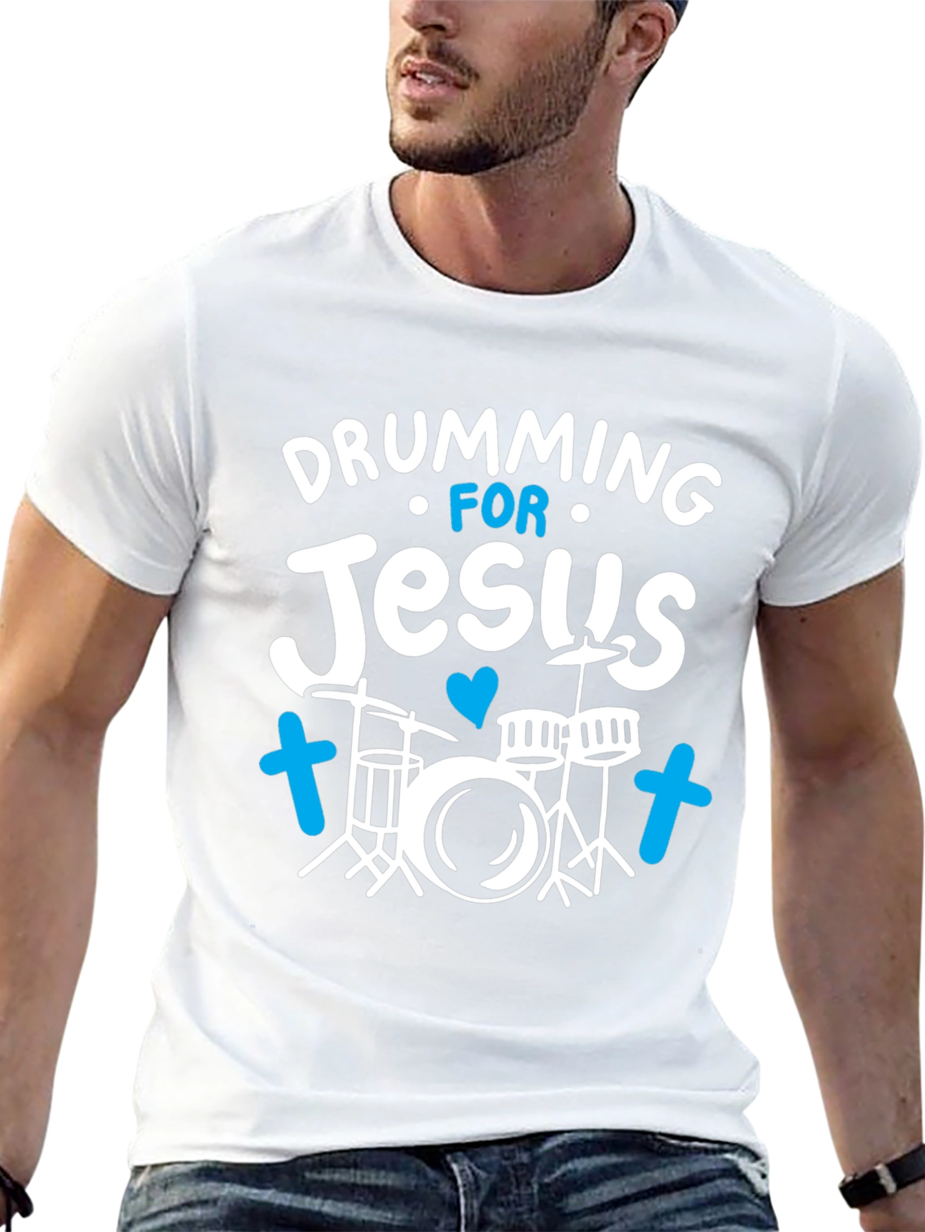 Drumming for Jesus T-Shirt | Christian Musician Apparel