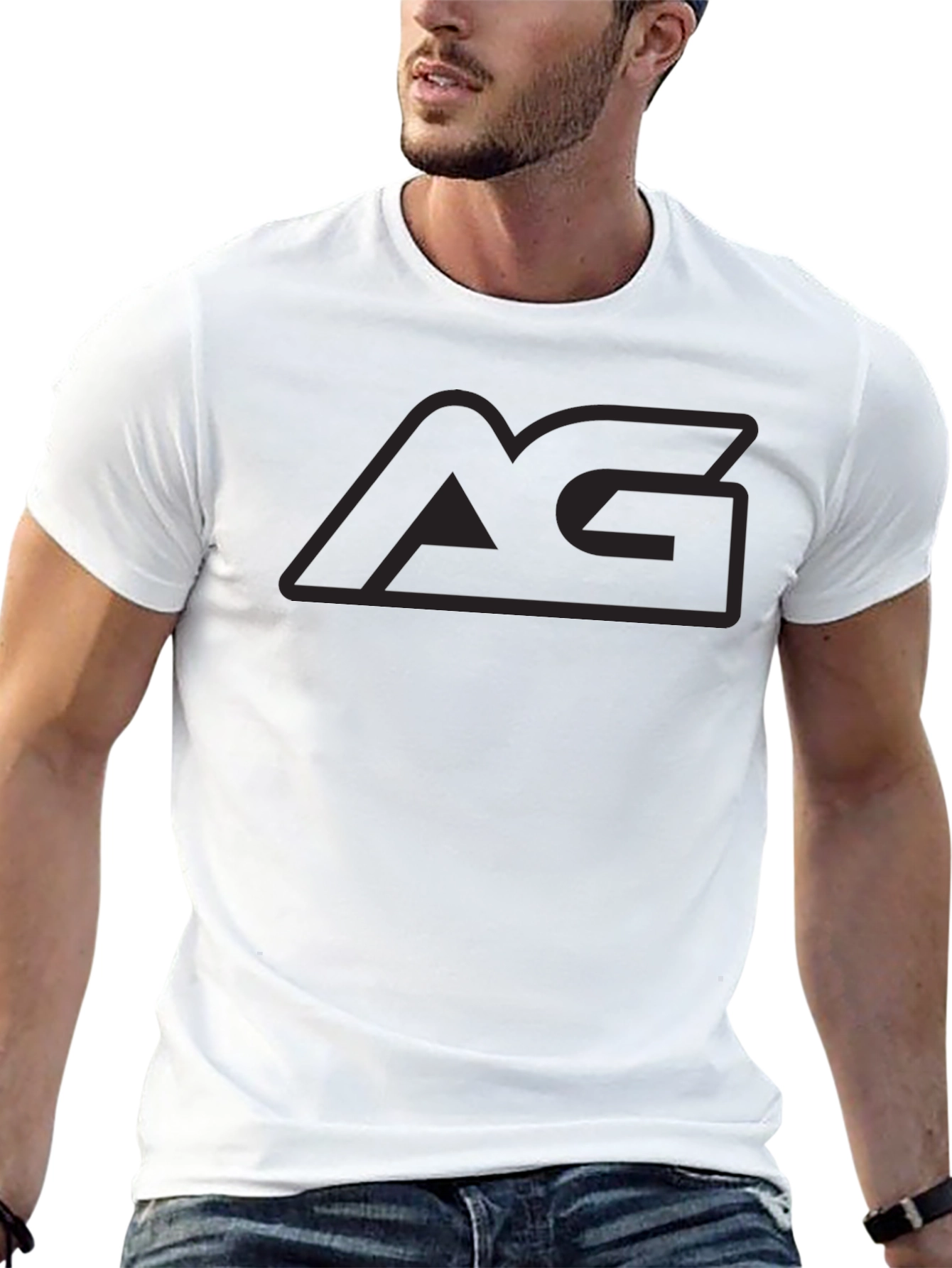 AG Logo Black T-Shirt - Stylish & Comfortable