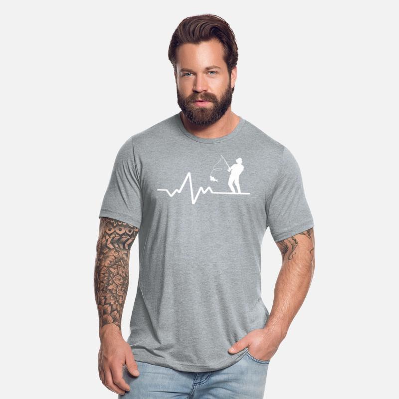 Heartbeat Line With Hobby Fisherman White Design