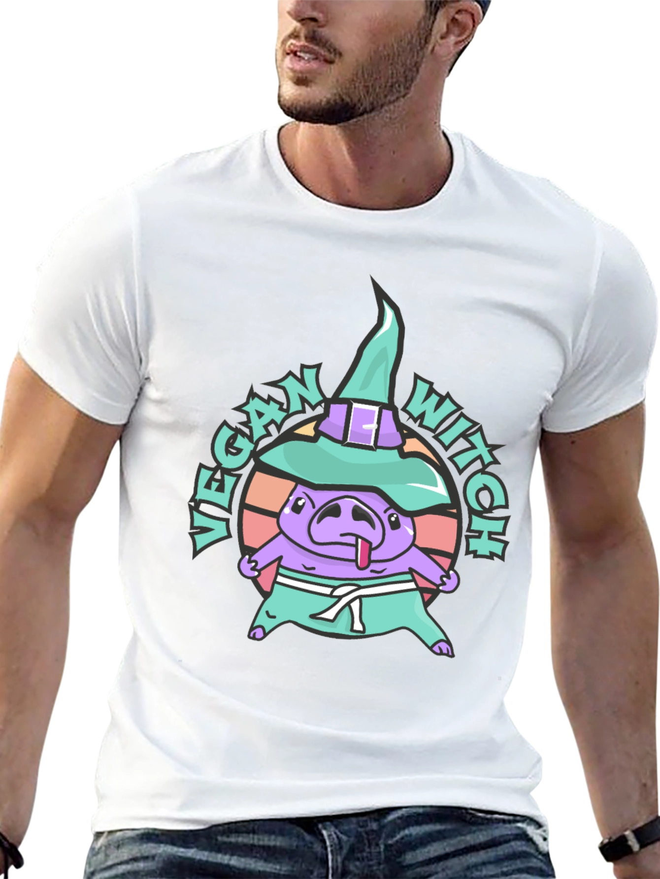 Vegan Witch T-Shirt - Karate Pig