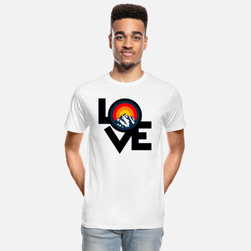 I Love Mountains Retro Sunset Design