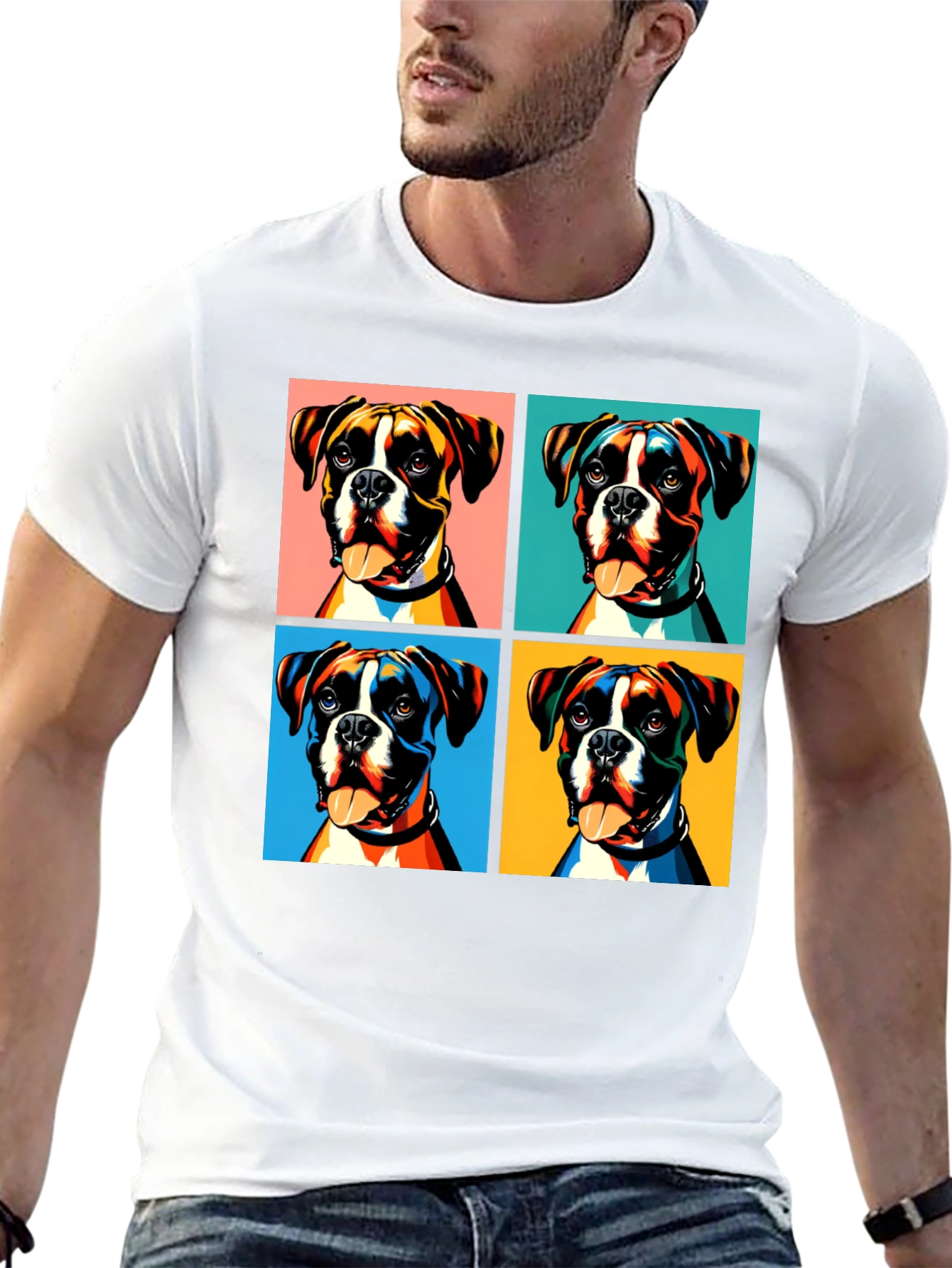 Boxer Dog Pop Art Graphic Tee