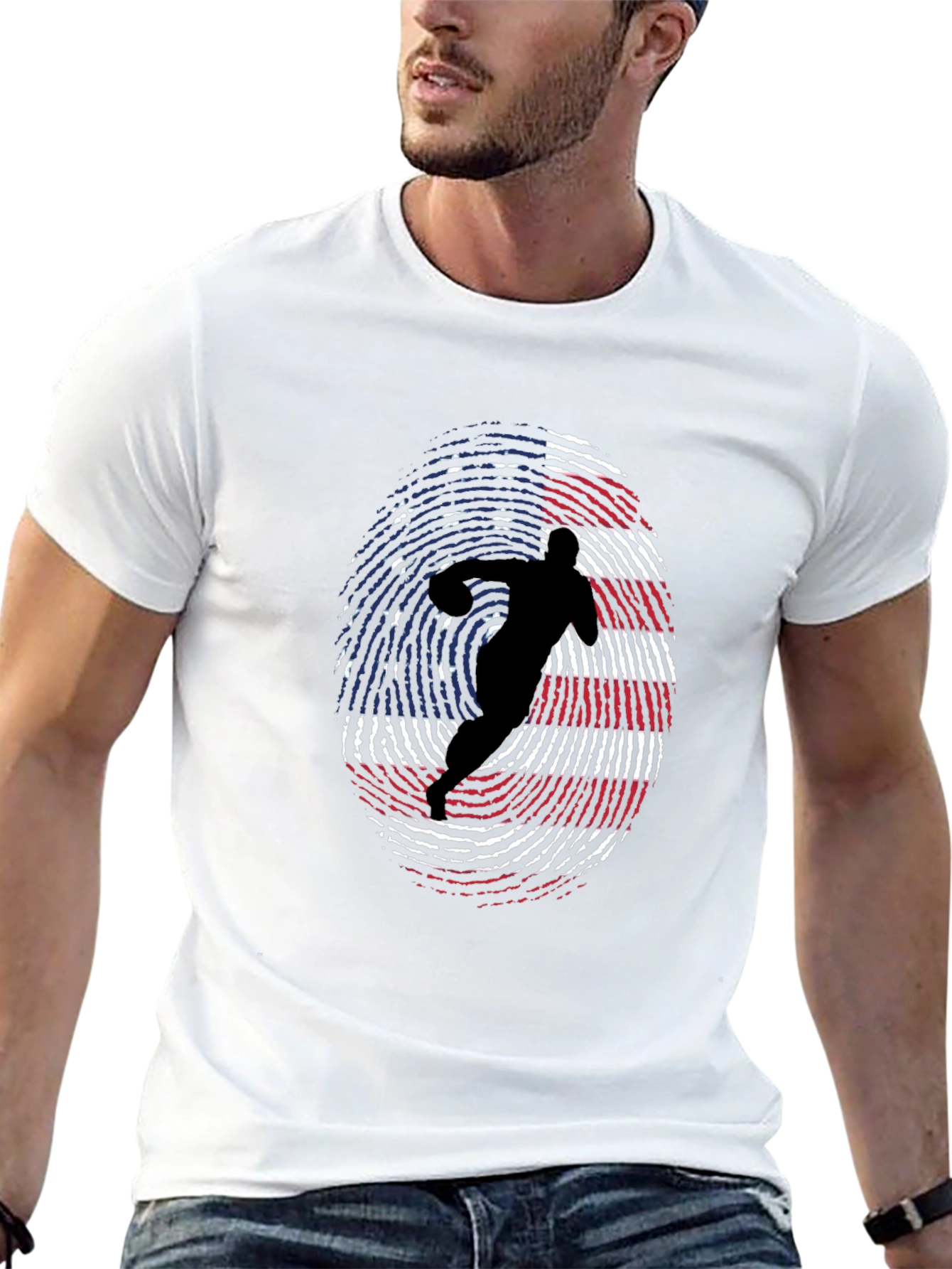 American Football Fingerprint T-Shirt