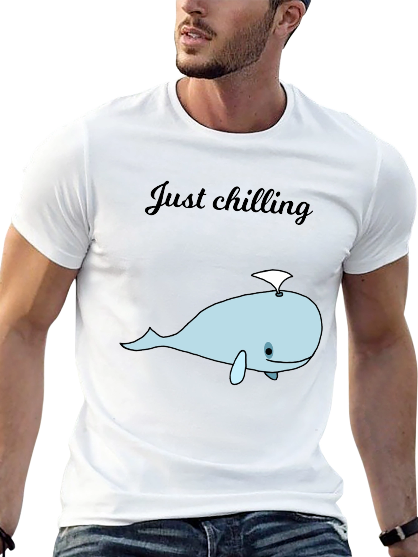 Chill Whale Graphic Tee - Relaxed Comfort