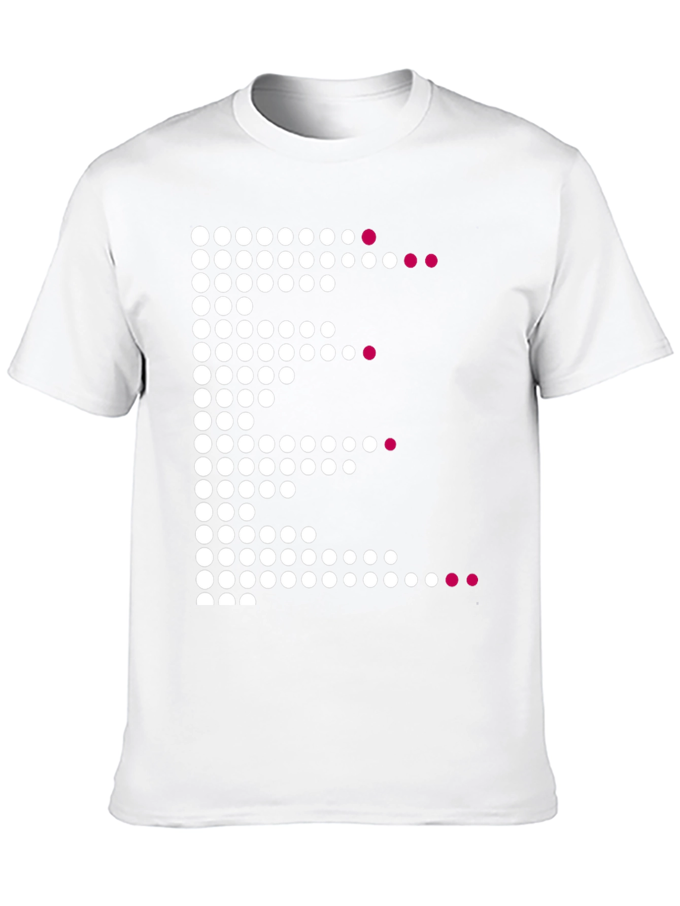 Dot Matrix Graphic Tee - Modern Casual Style