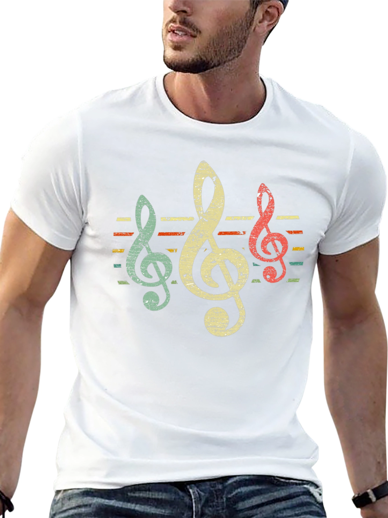 Retro Music Clef T-Shirt