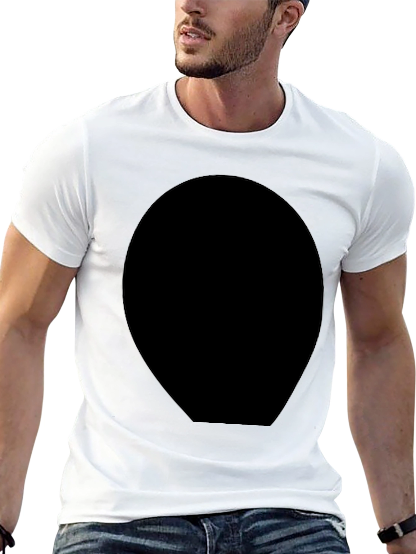 Mens Black Short Sleeve Crew Neck T-Shirt