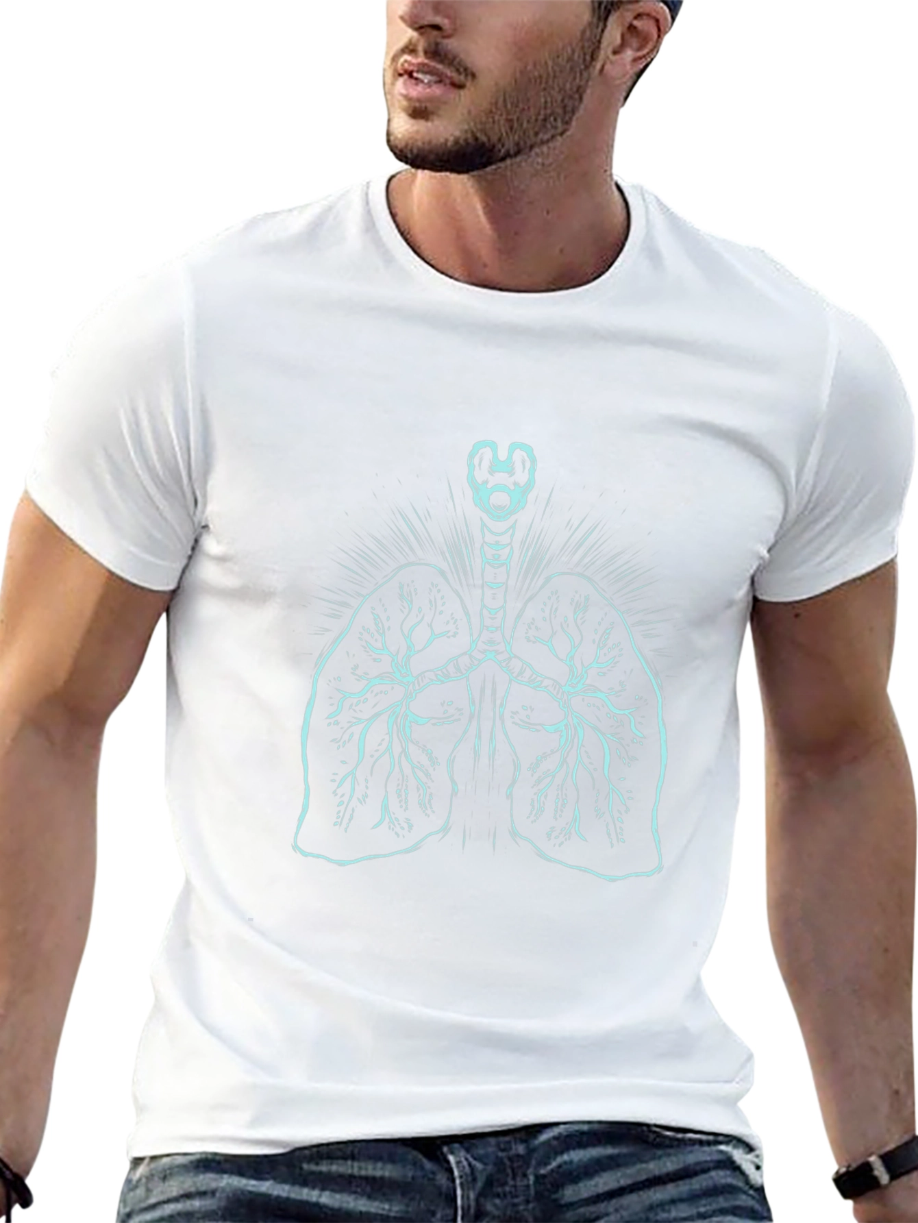 Anatomical Lungs Graphic Tee - Black