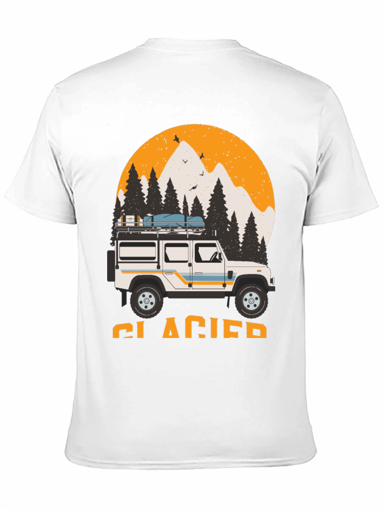 Glacier Adventure T-Shirt - Mountain SUV Design