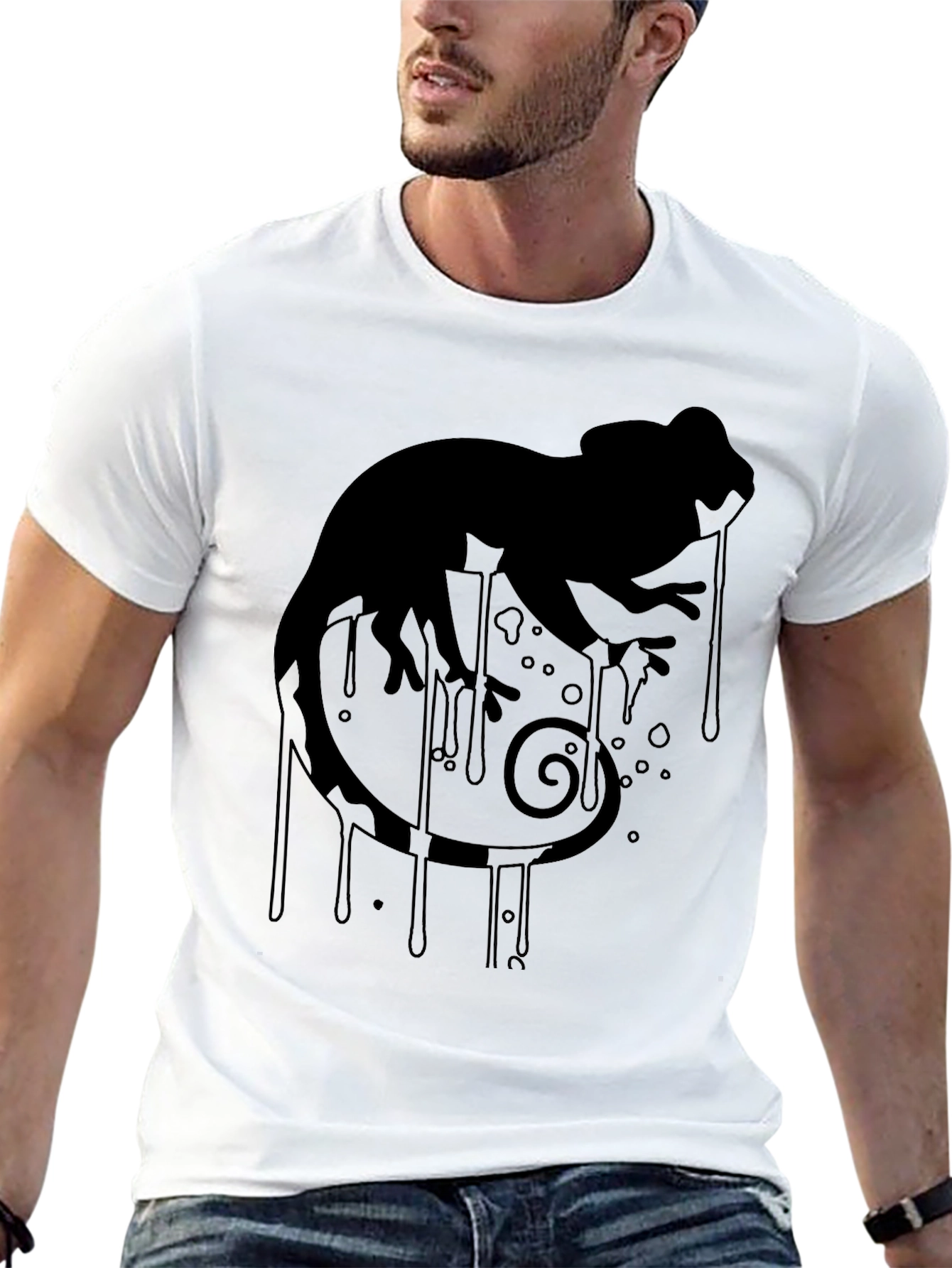 Chameleon Drip Black T-Shirt