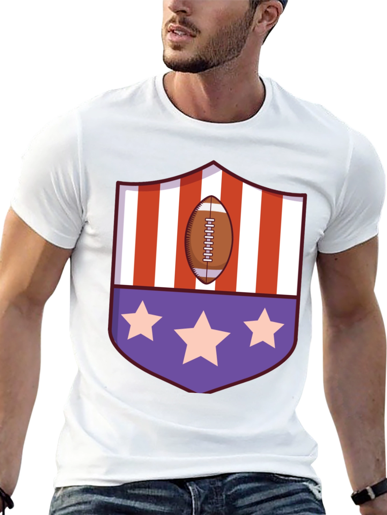 Patriotic Football Shield T-Shirt