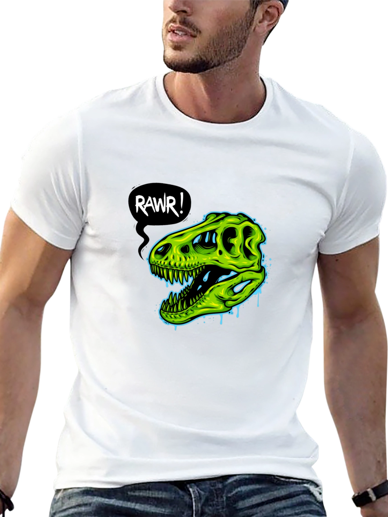Rawr! Graphic Tee - Dino Skull T-Shirt