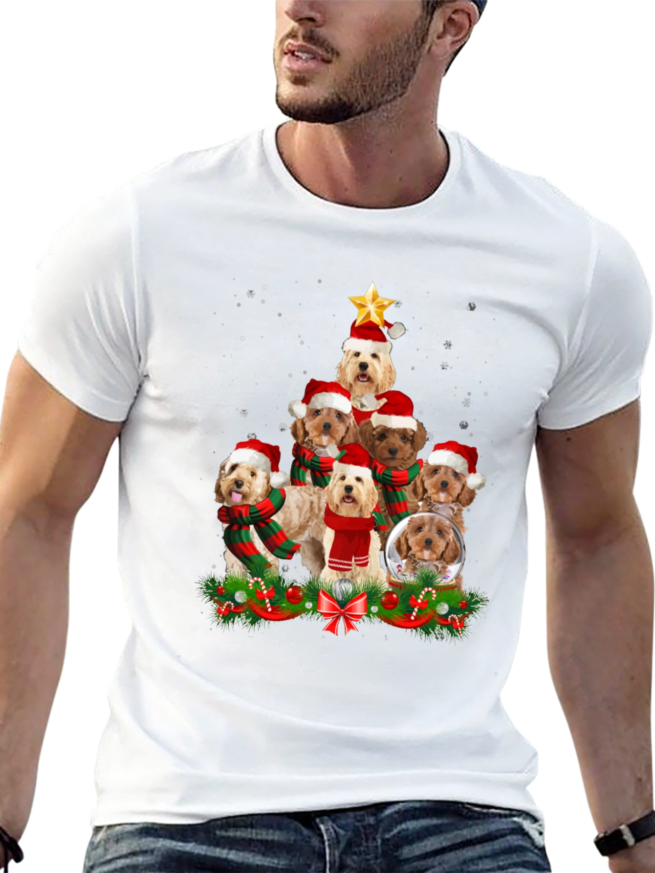 Festive Dog Breed Christmas Tree T-Shirt