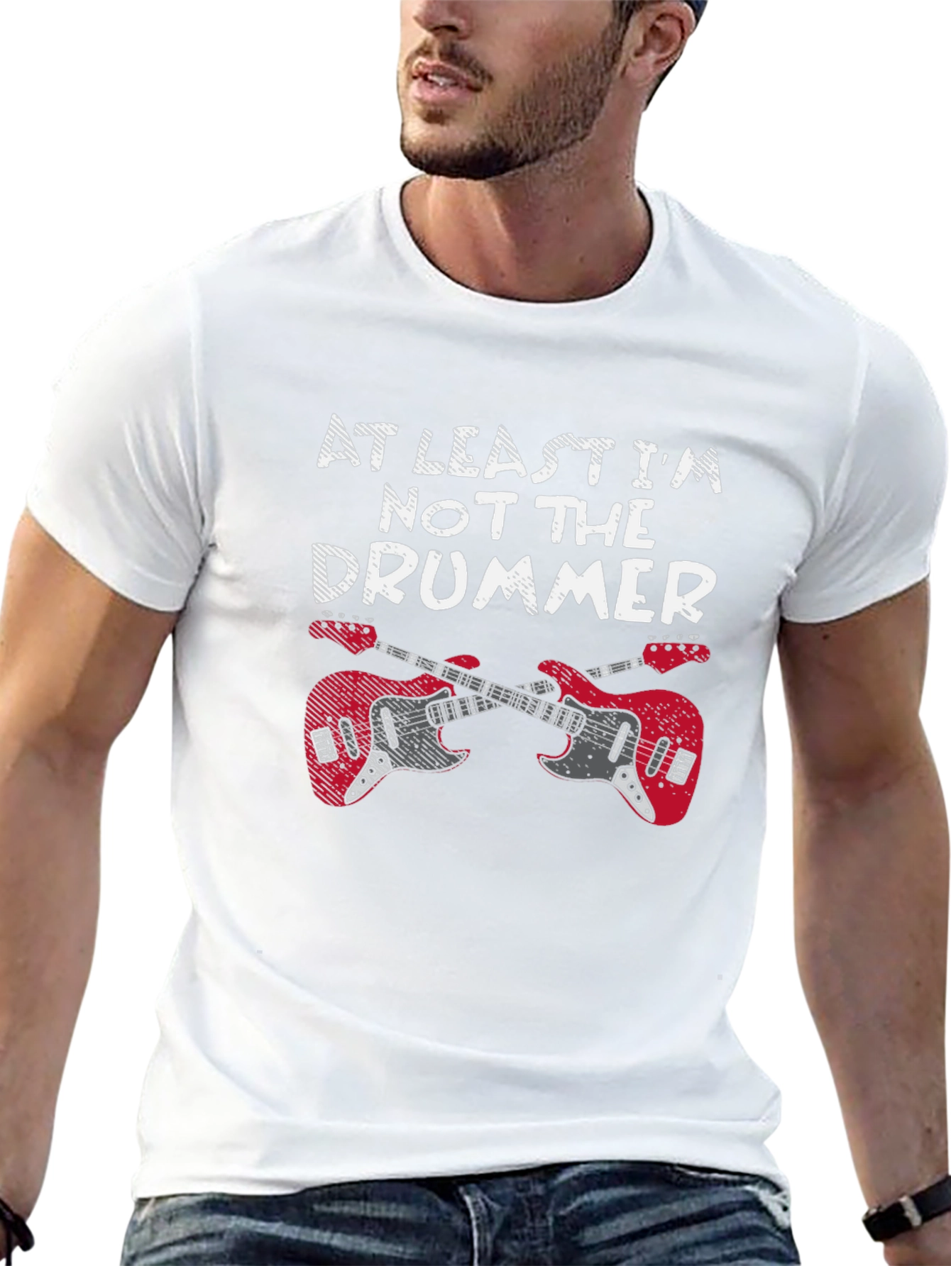 At Least Im Not The Drummer Guitar T-Shirt