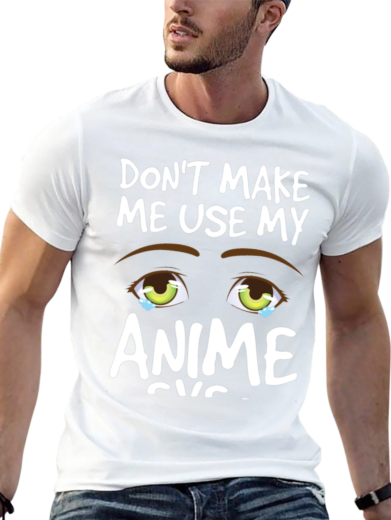 Anime Eyes Graphic Tee - Dont Make Me