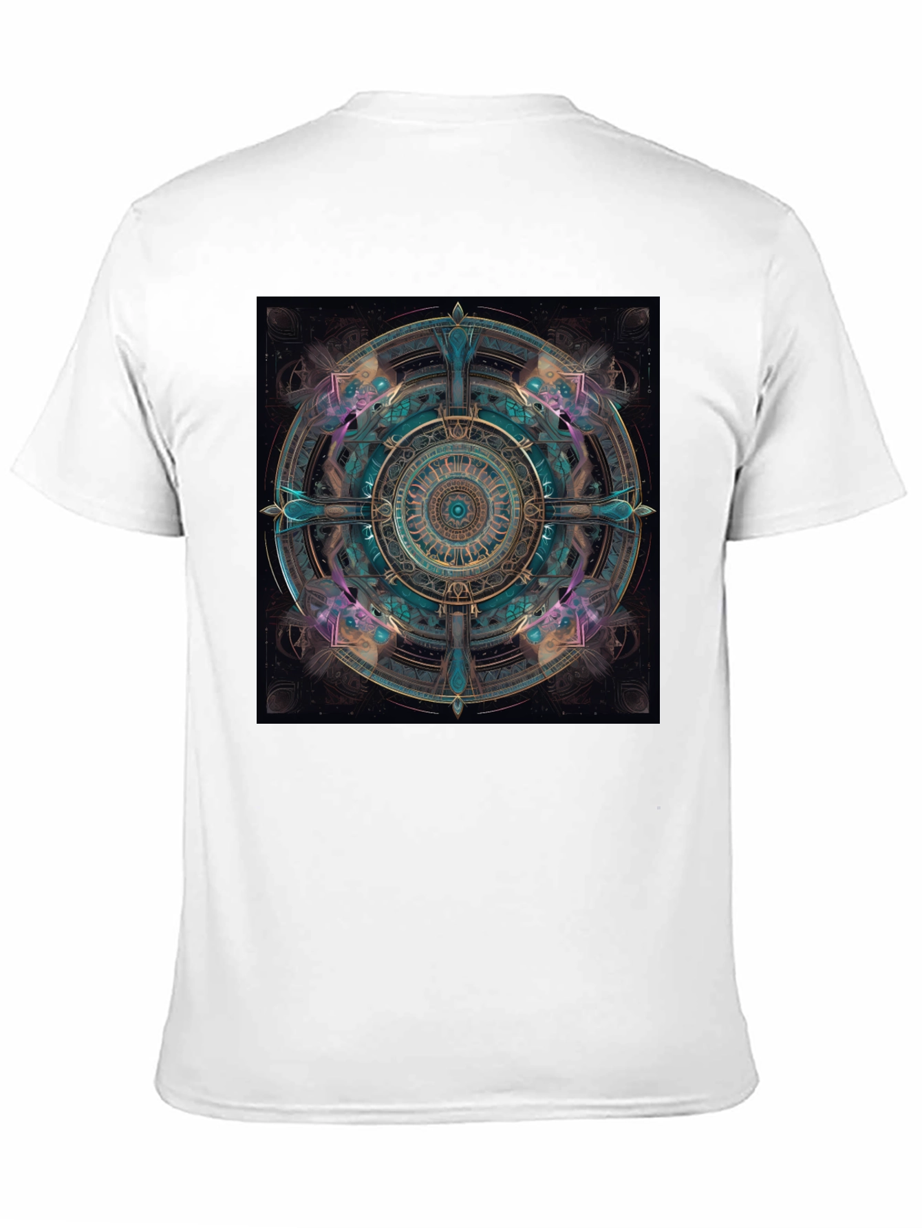 Mystic Mandala Graphic Tee - Black Cotton Comfort