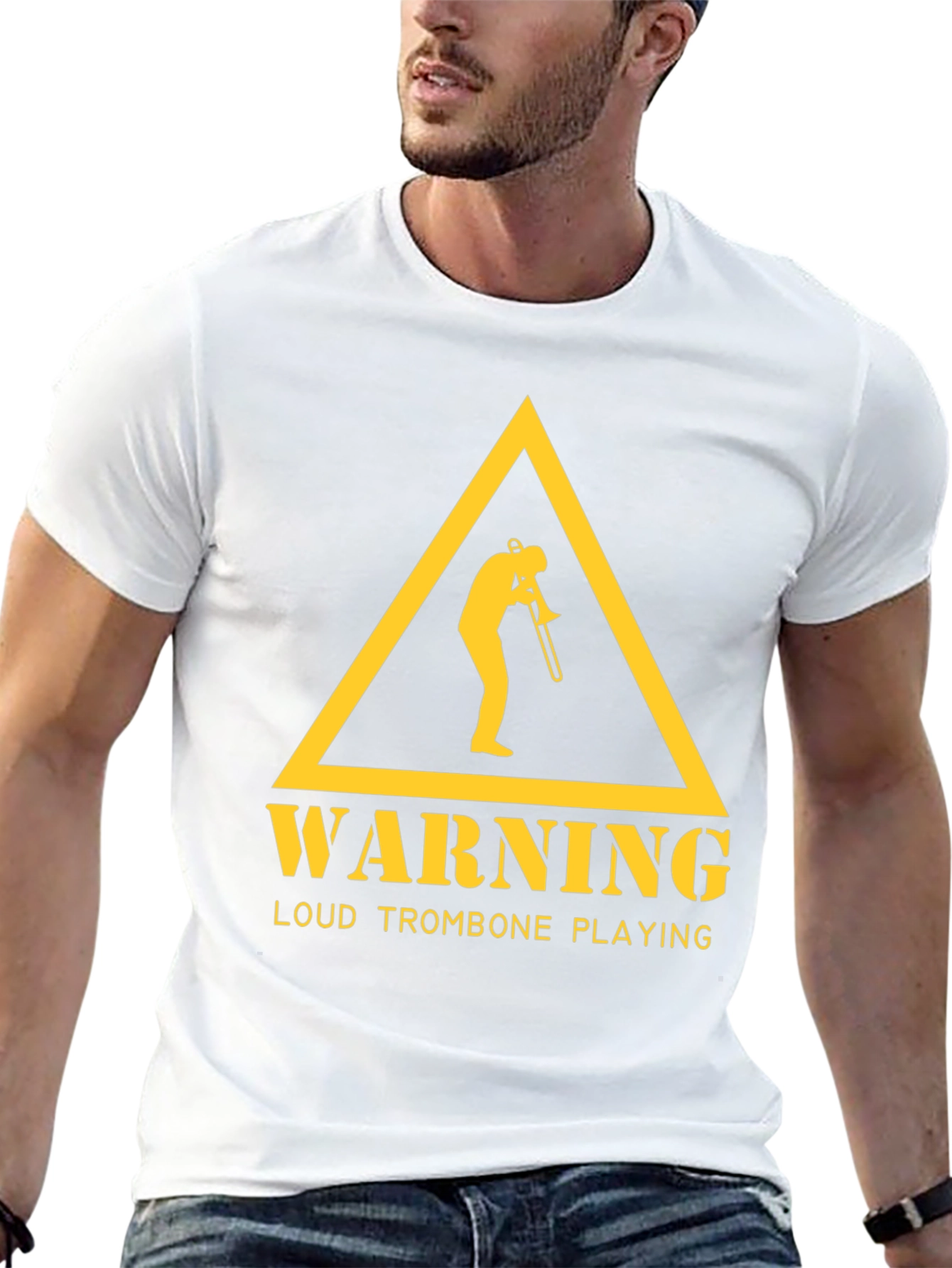 Warning Loud Trombone Playing Graphic Tee