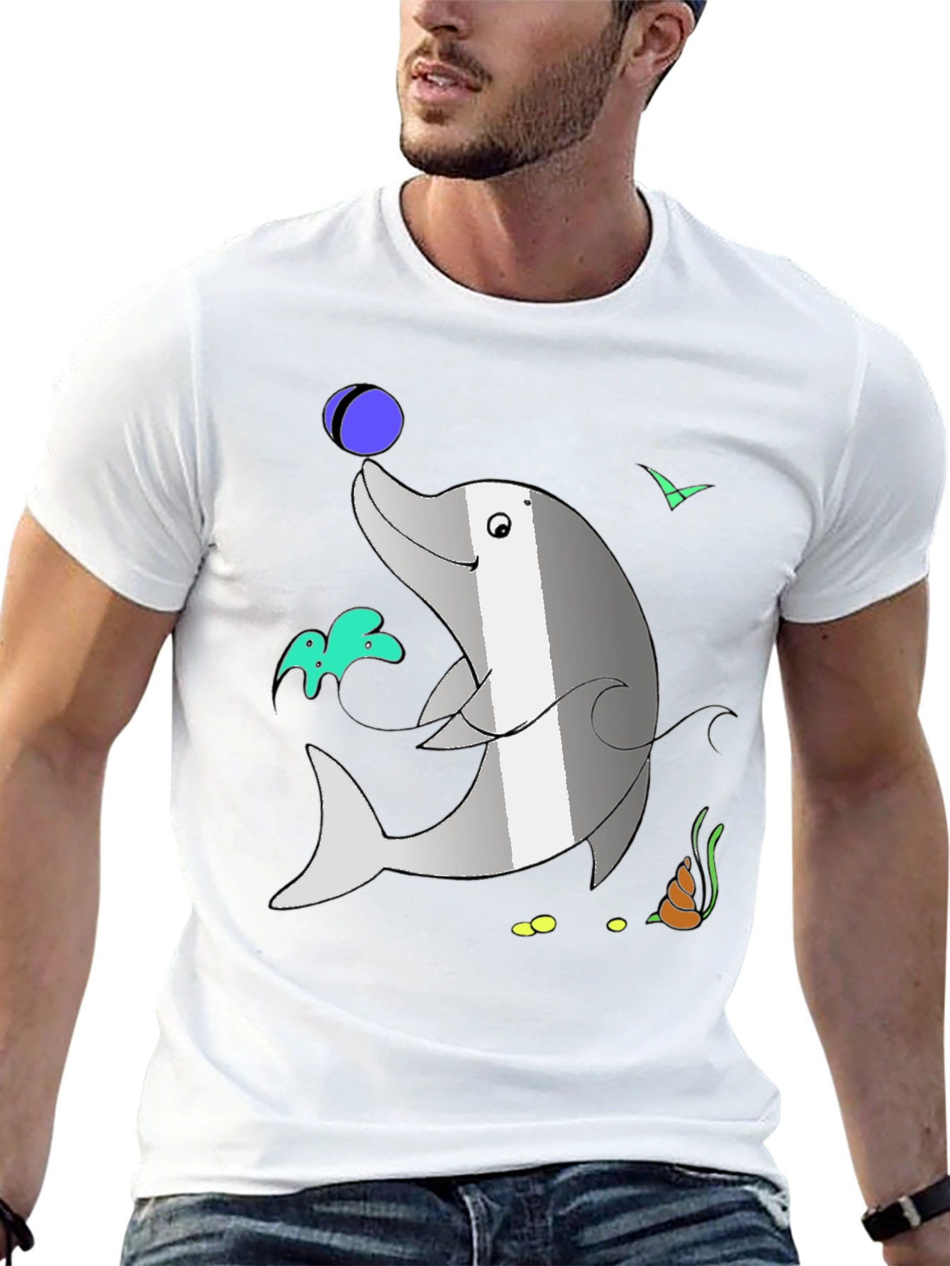 Dolphin Ball T-Shirt - Fun Aquatic Design