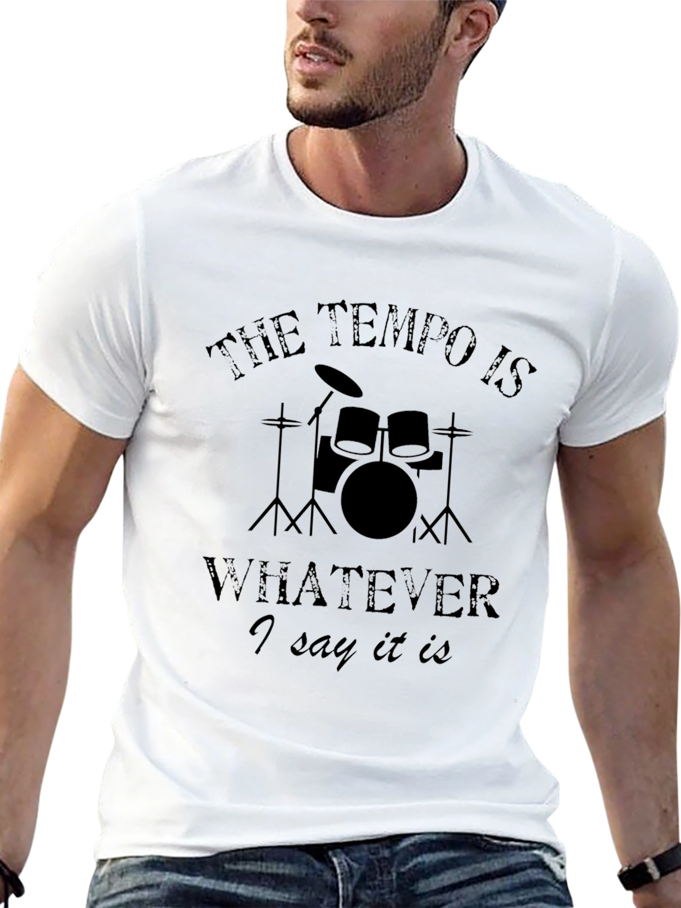 Drummer Tempo T-Shirt - Funny Music Tee